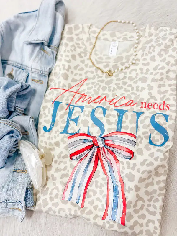 America Needs Jesus Tee: