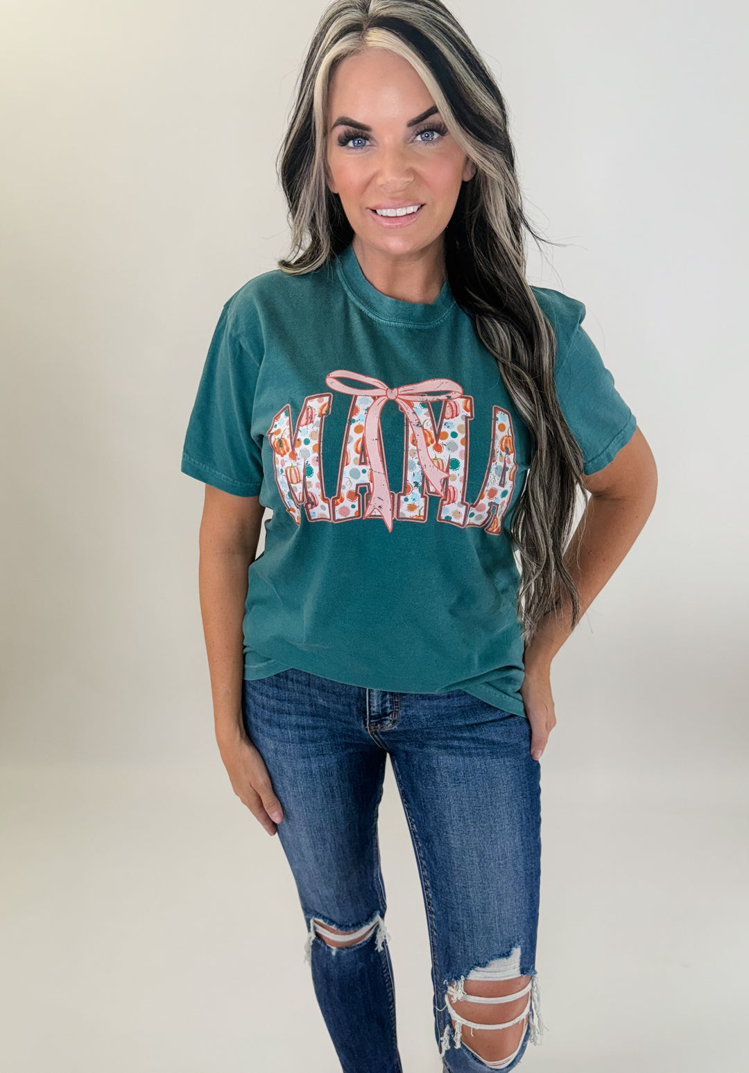 Mama fall comfort color tee