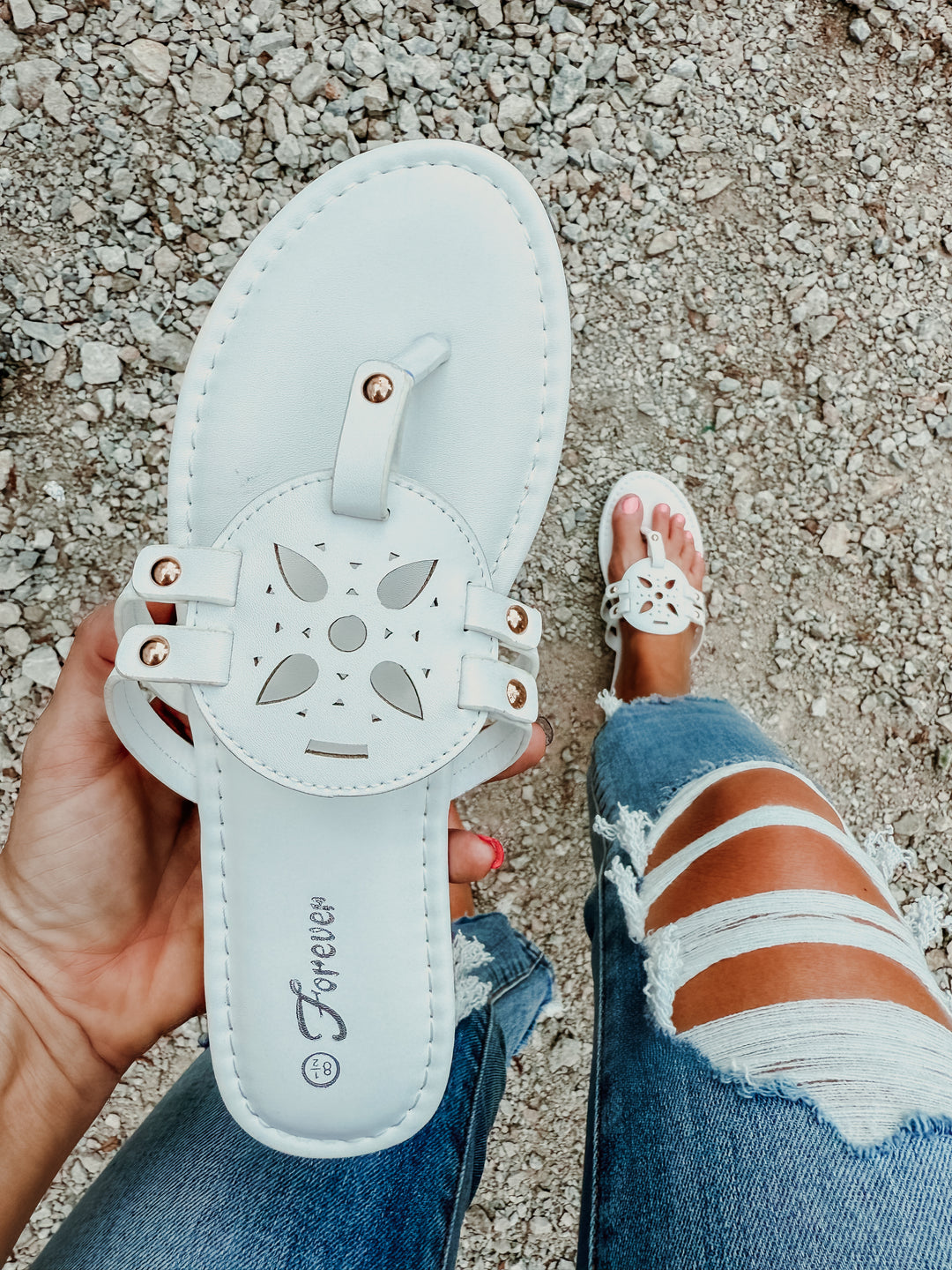Walk to Walk White Sandal