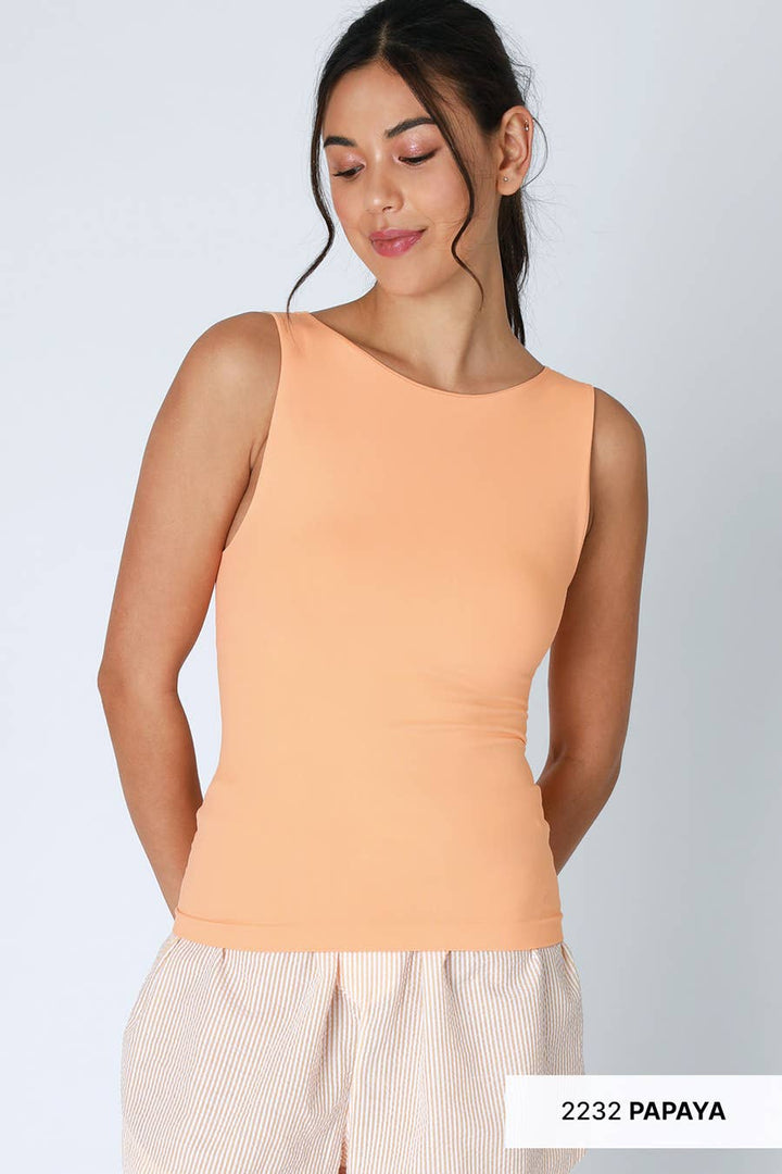 Clean Line Boat Neck Tank Top- NB