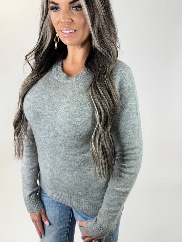 Everyday Essential Sweater – Heather Grey