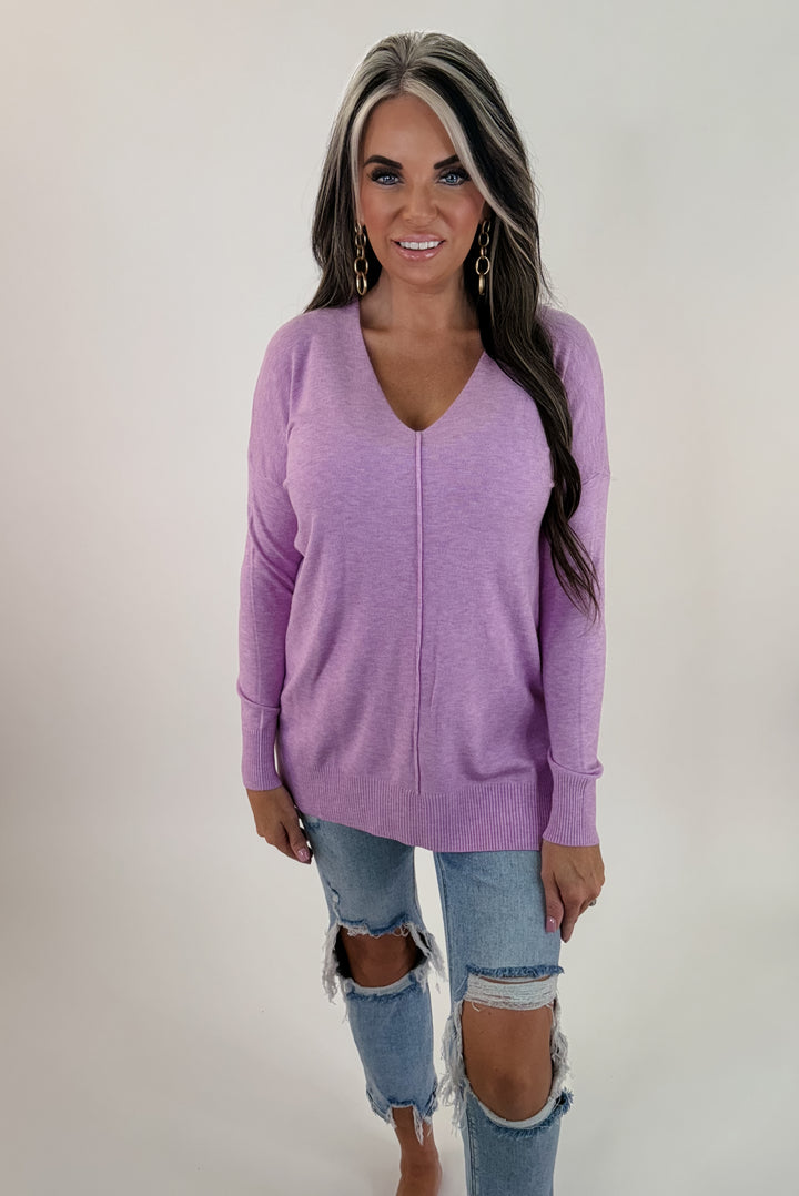 Knit luxe long sleeve top
