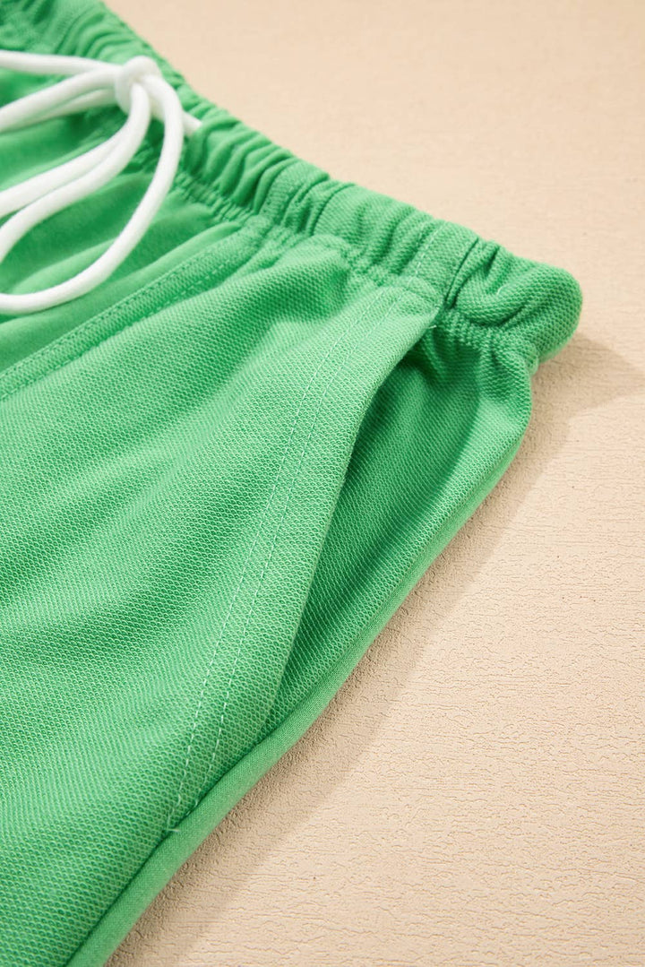 Comfy V Neck Tee & Pockets Shorts Set | S-XL: As shown / Missy / L