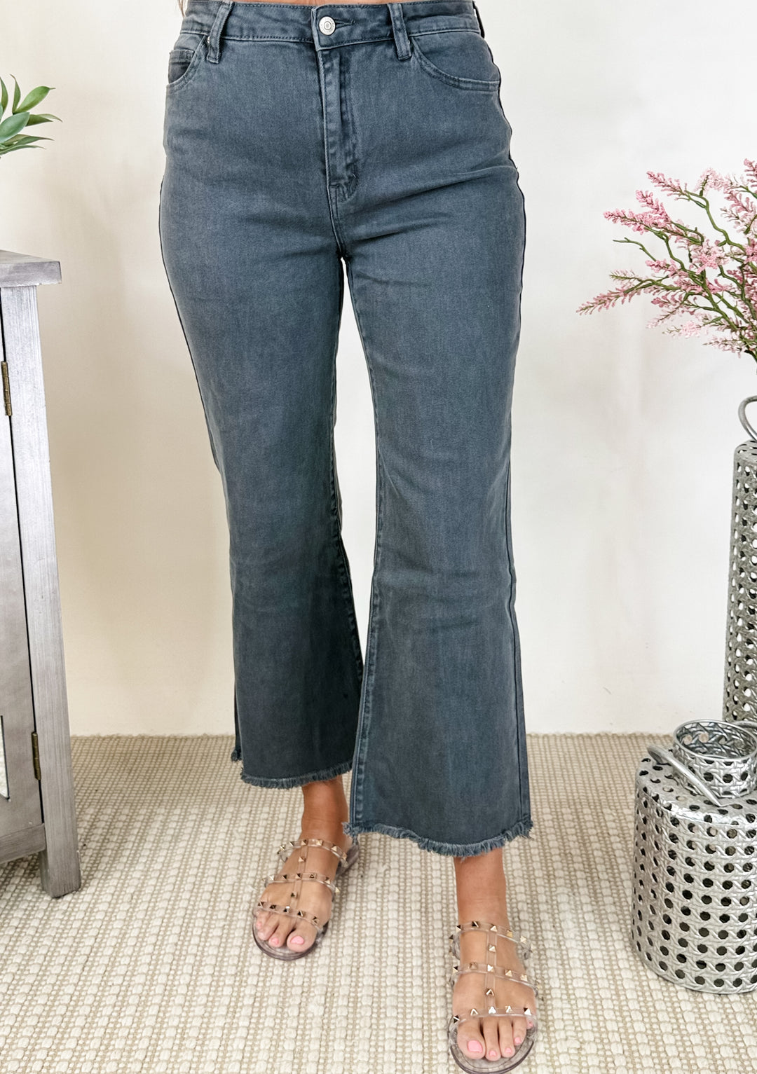 The perfect Crop jean Zenana - Acid wash Black