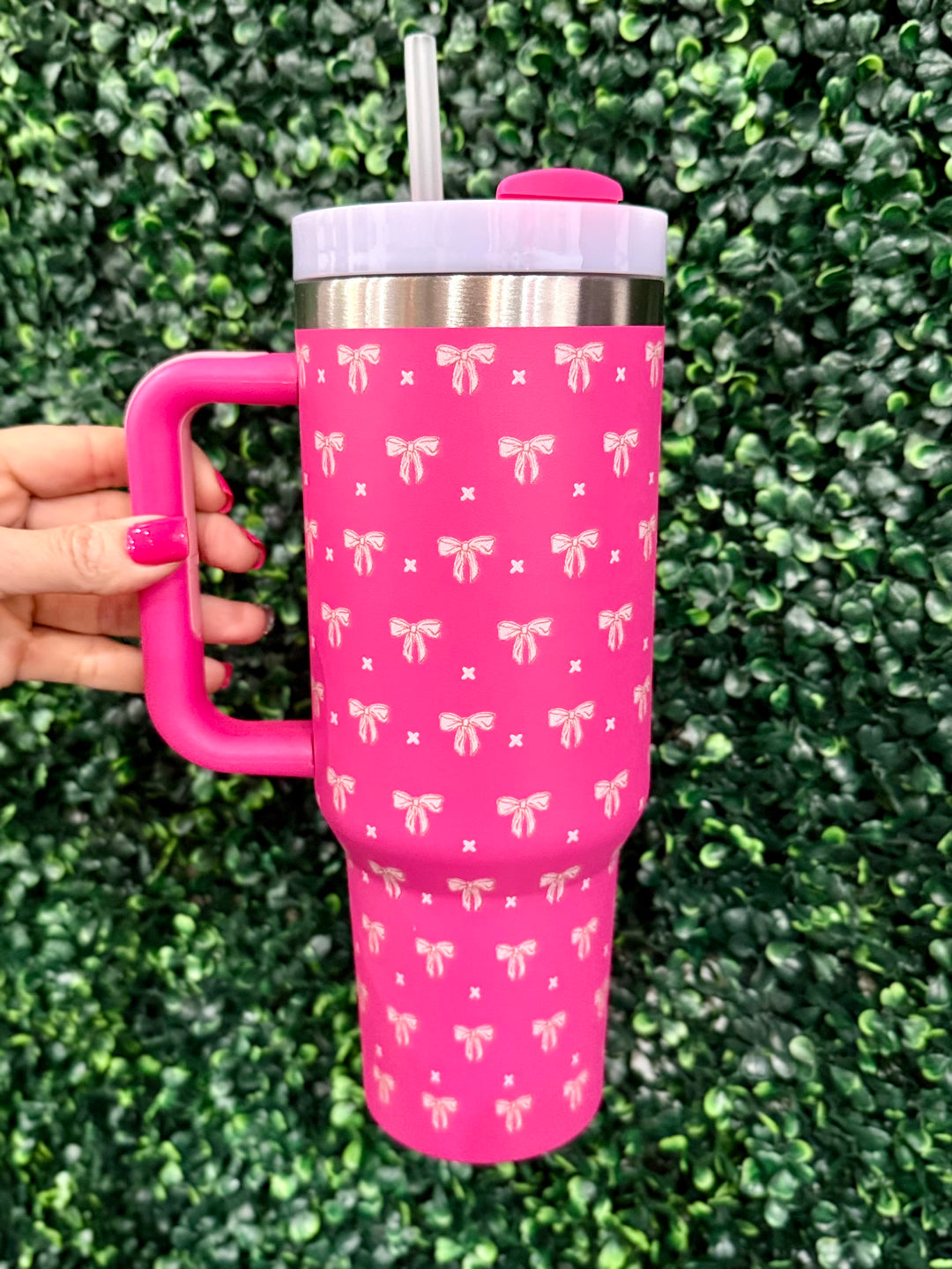 Pink Bow Babe Tumbler