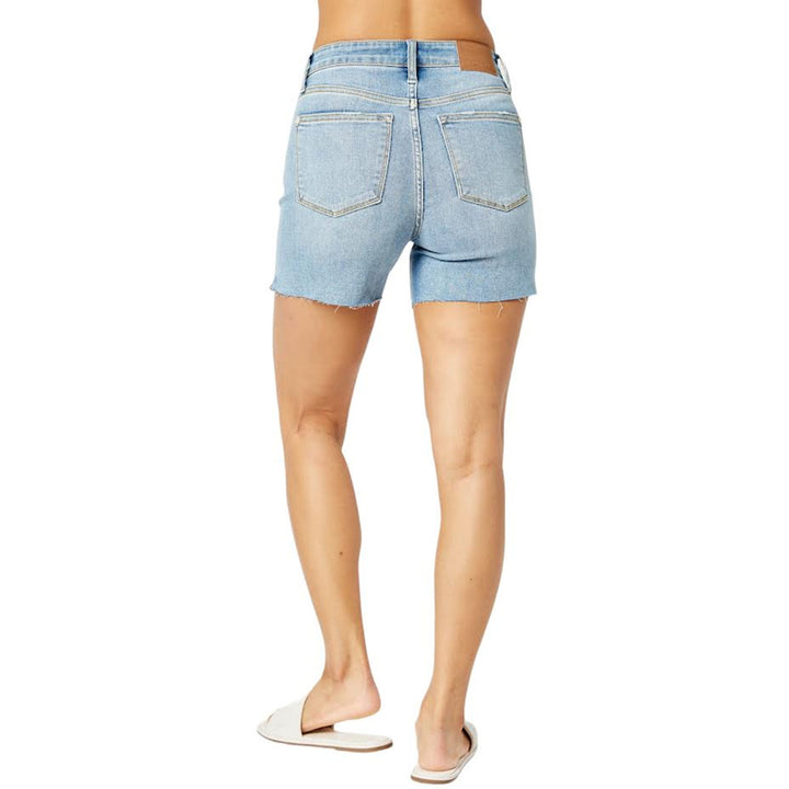 Judy Blue Valle Mid-Rise Cut Off Shorts