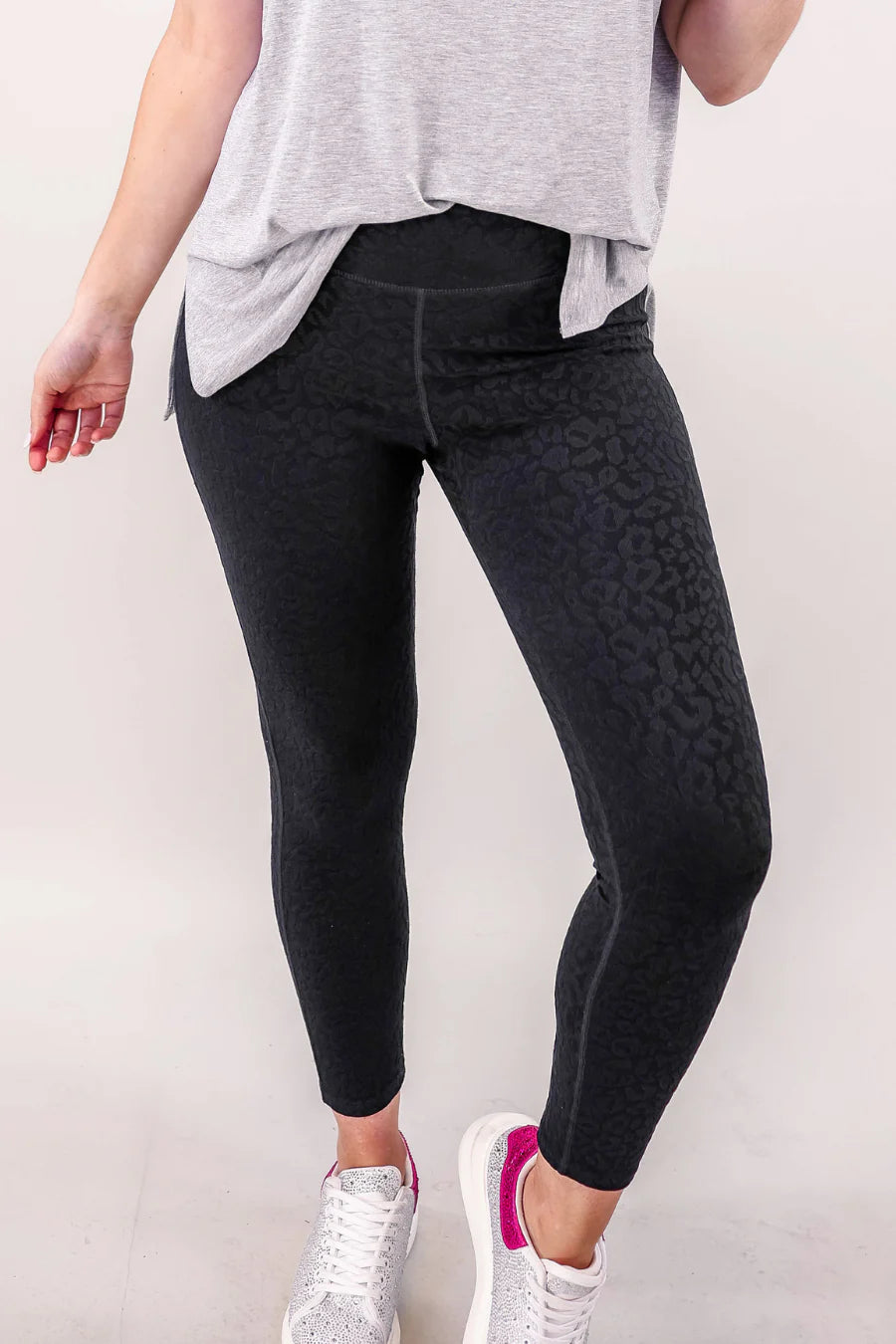 Textured Leopard Leggings PFONLINE
