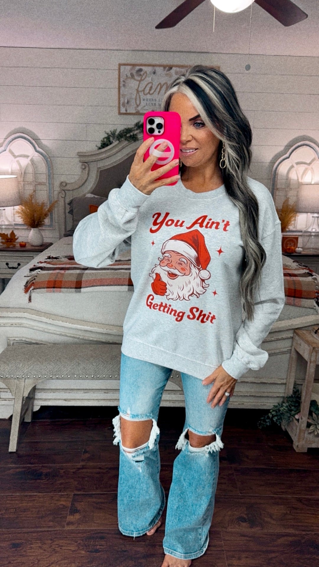 You Ain’t Getting Sh*t Santa Sweatshirt