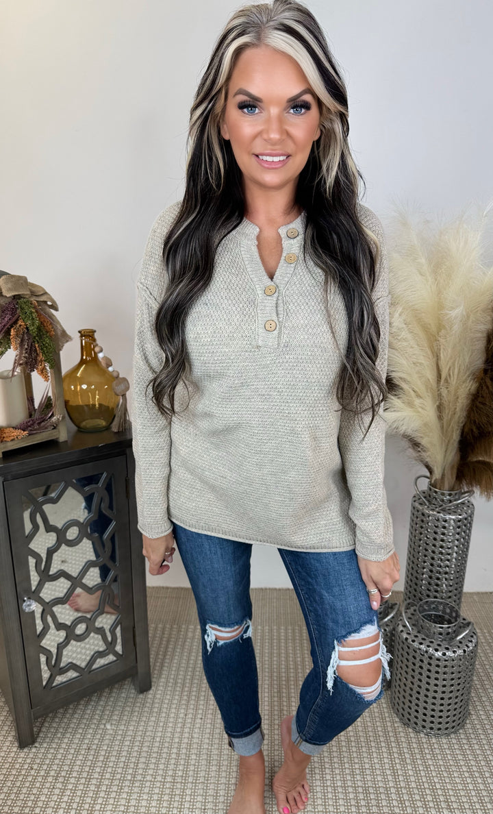 DOOR BUSTER Olivia 4 Button Heather tan