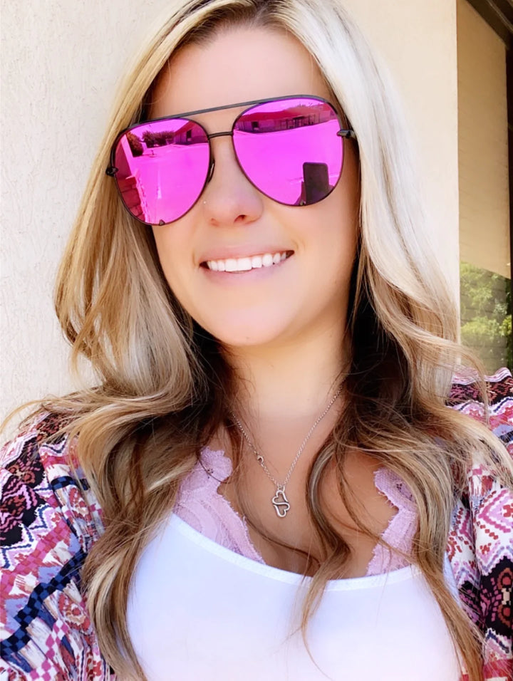 DAX CLASSIC AVIATOR HOT PINK Sunglasses