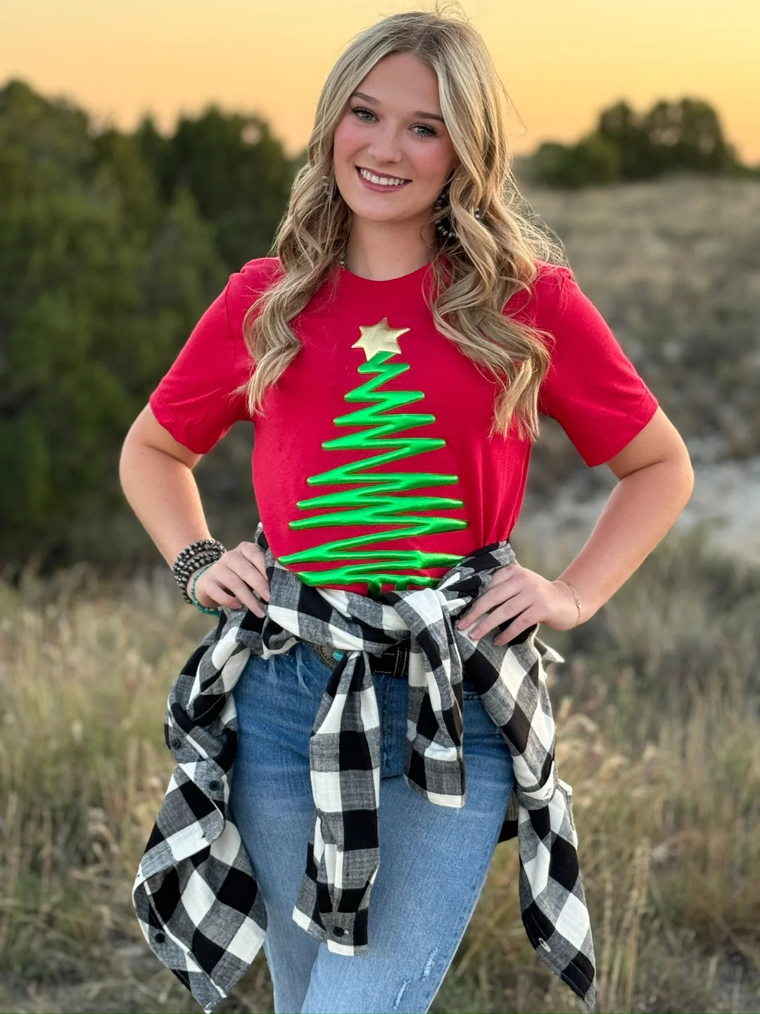 Puff Christmas Tree on Tee or Sweatshirt BF