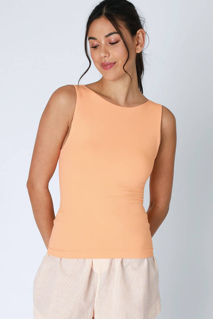 Clean Line Boat Neck Tank Top- NB