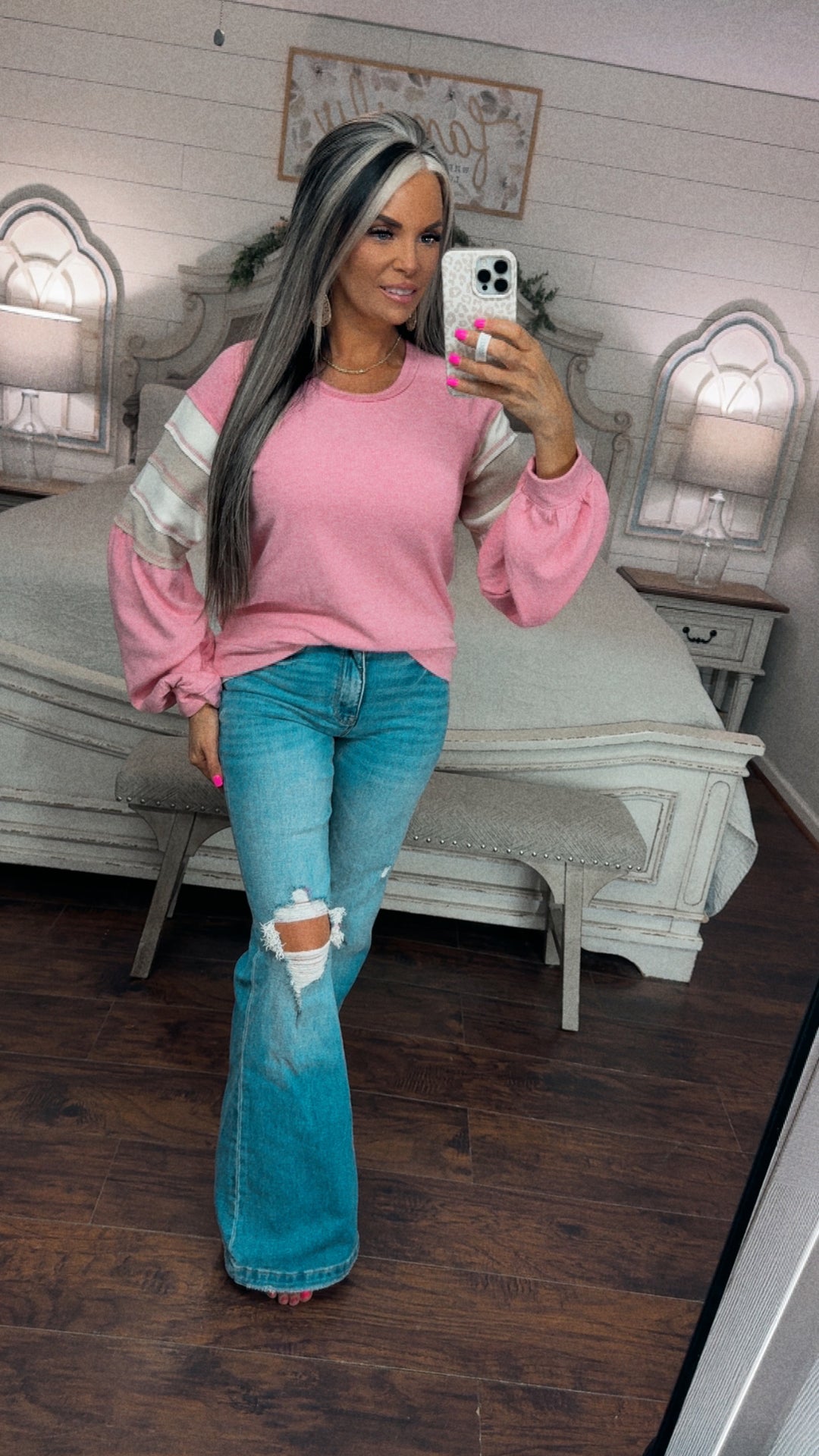 Blush Balloon Sleeve Top