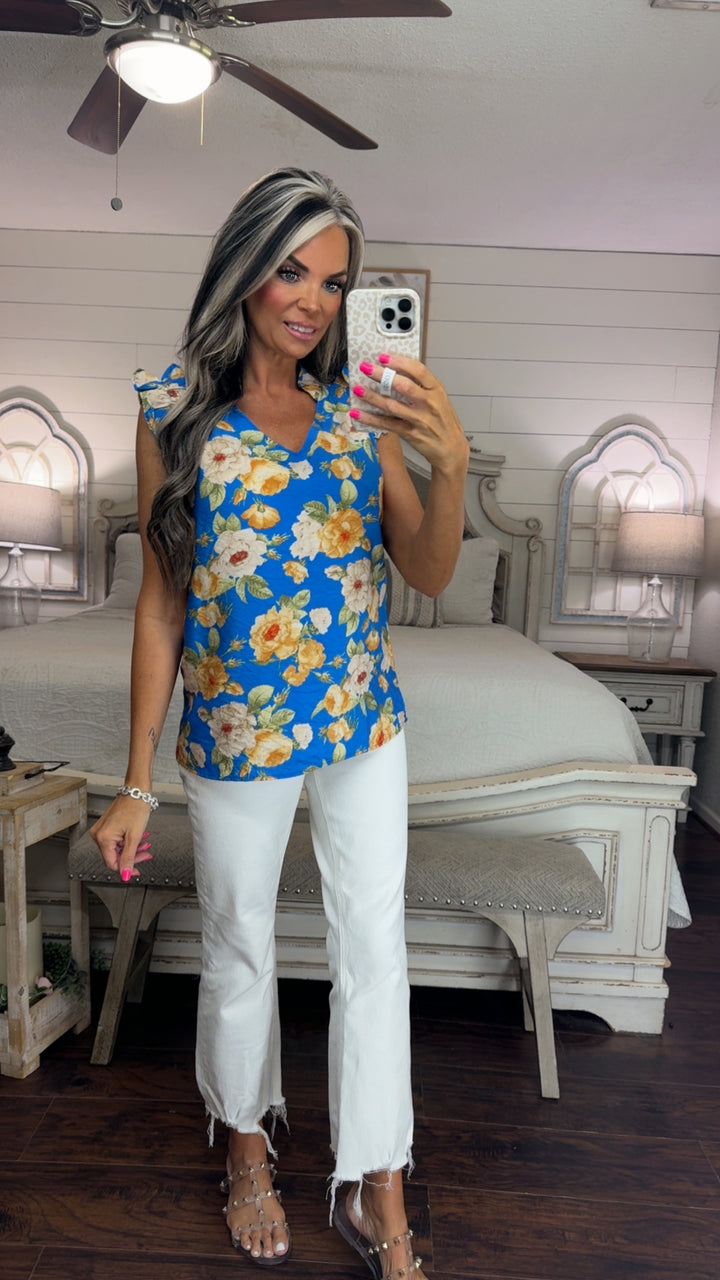 Blue Skies Bloom top