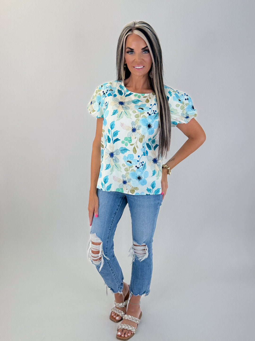FRESH BLOOM FLORAL TOP