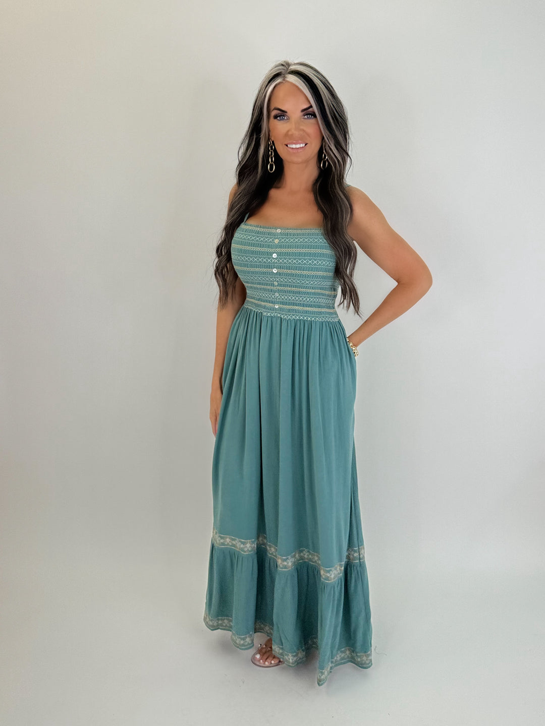 Drift Away Smocked Maxi Dress