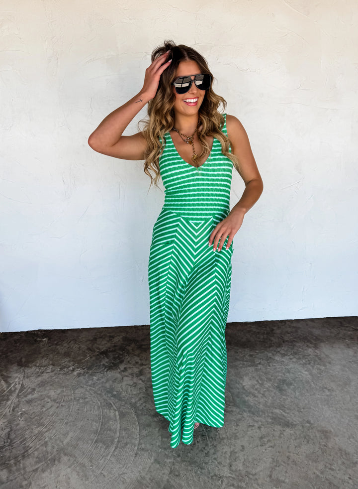 LUCIANA STRIPE DRESS