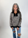 DOORBUSTER Leopard Quarter Zip Pullover