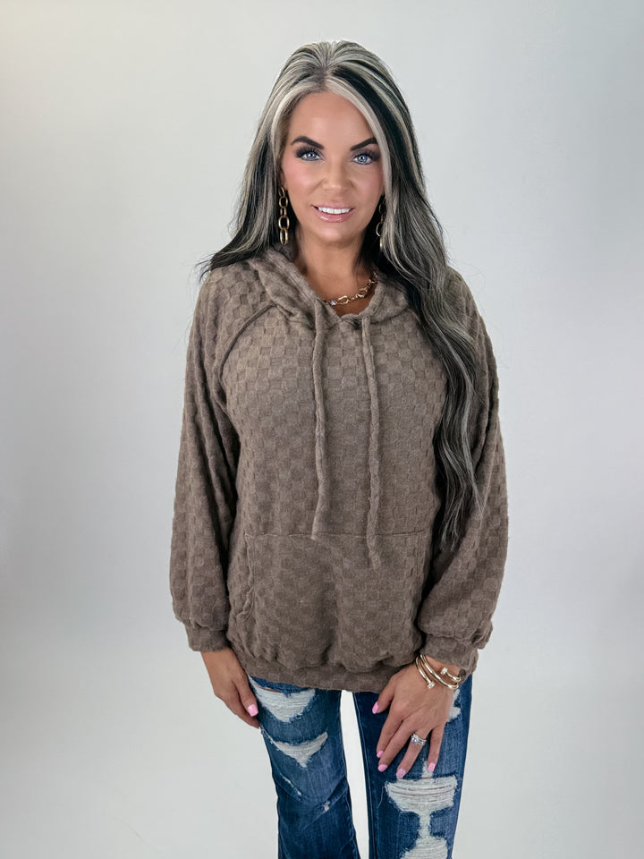 Keep It Cozy Textured Hoodie Mocha
