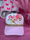 PINK PATCH CHRISTMAS TRUCKER HAT
