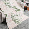 Holly Jolly X-Mas Print Cozy Soft Throw Blanket