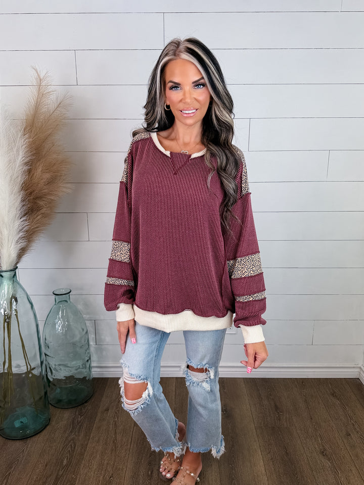 Wild Side Burgundy Top