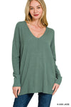 DOORBUSTER Knit luxe long sleeve top SAGE