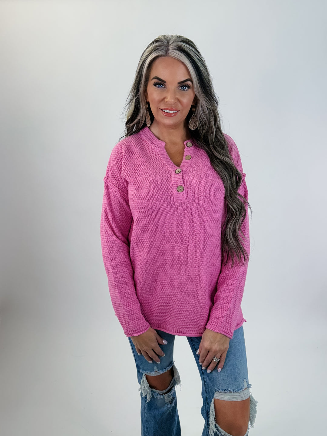 DOOR BUSTER Olivia 4 Button candy pink