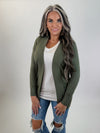 DOORBUSTER Long Sleeve Rib Banded Open Sweater Cardigan: