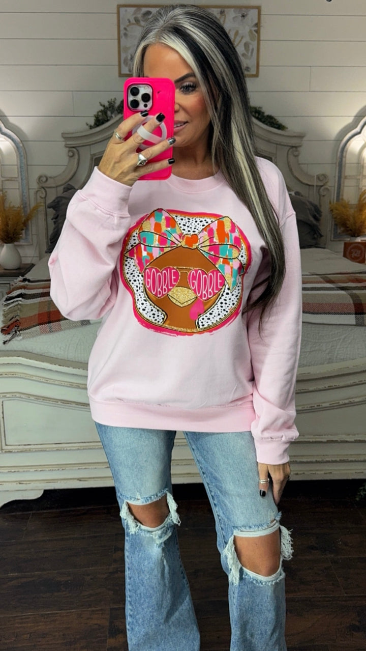 Gobble Gobble Graphic Sweatshirt