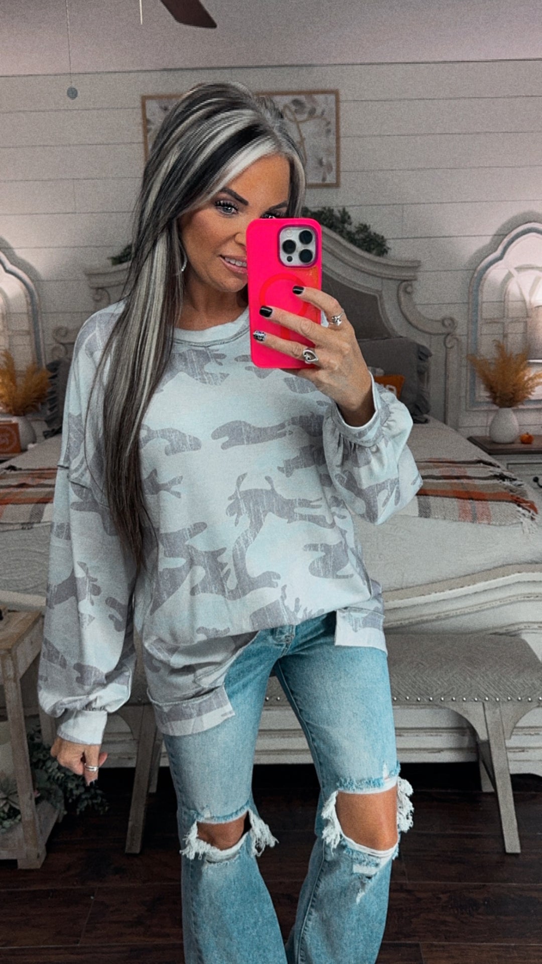 Neutral Vibe Camo Pullover