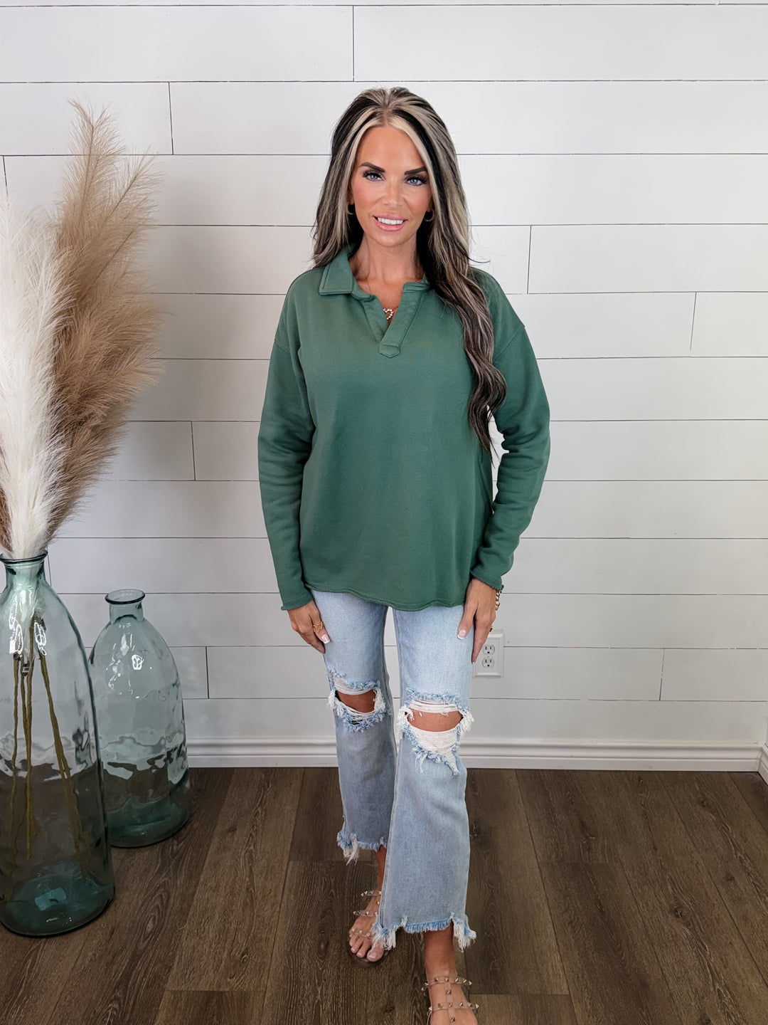 Fieldstone Collared Pullover