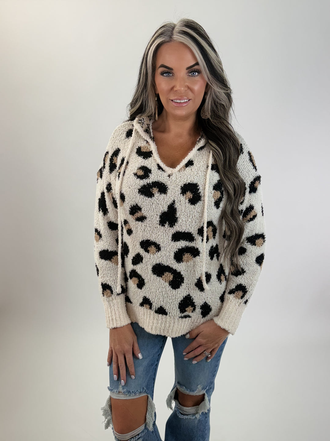 Fuzzy Leopard Hoodie