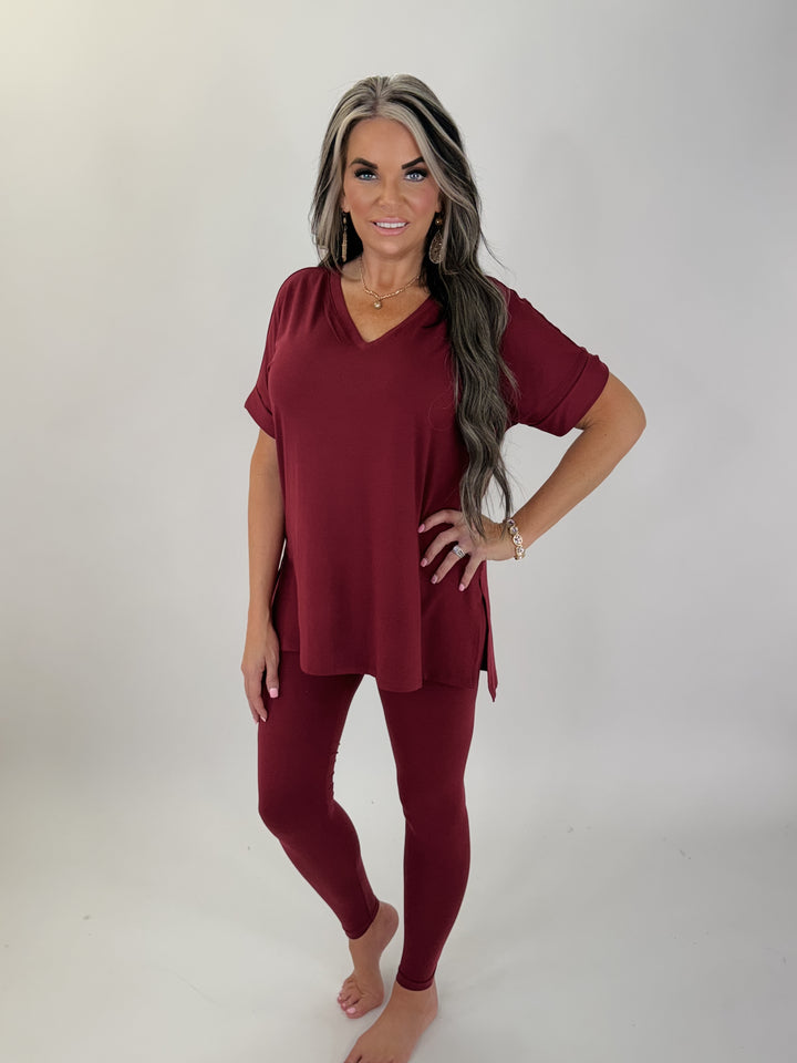 DOOR BUSTER TWO-PIECE LOUNGE SET- CABERNET