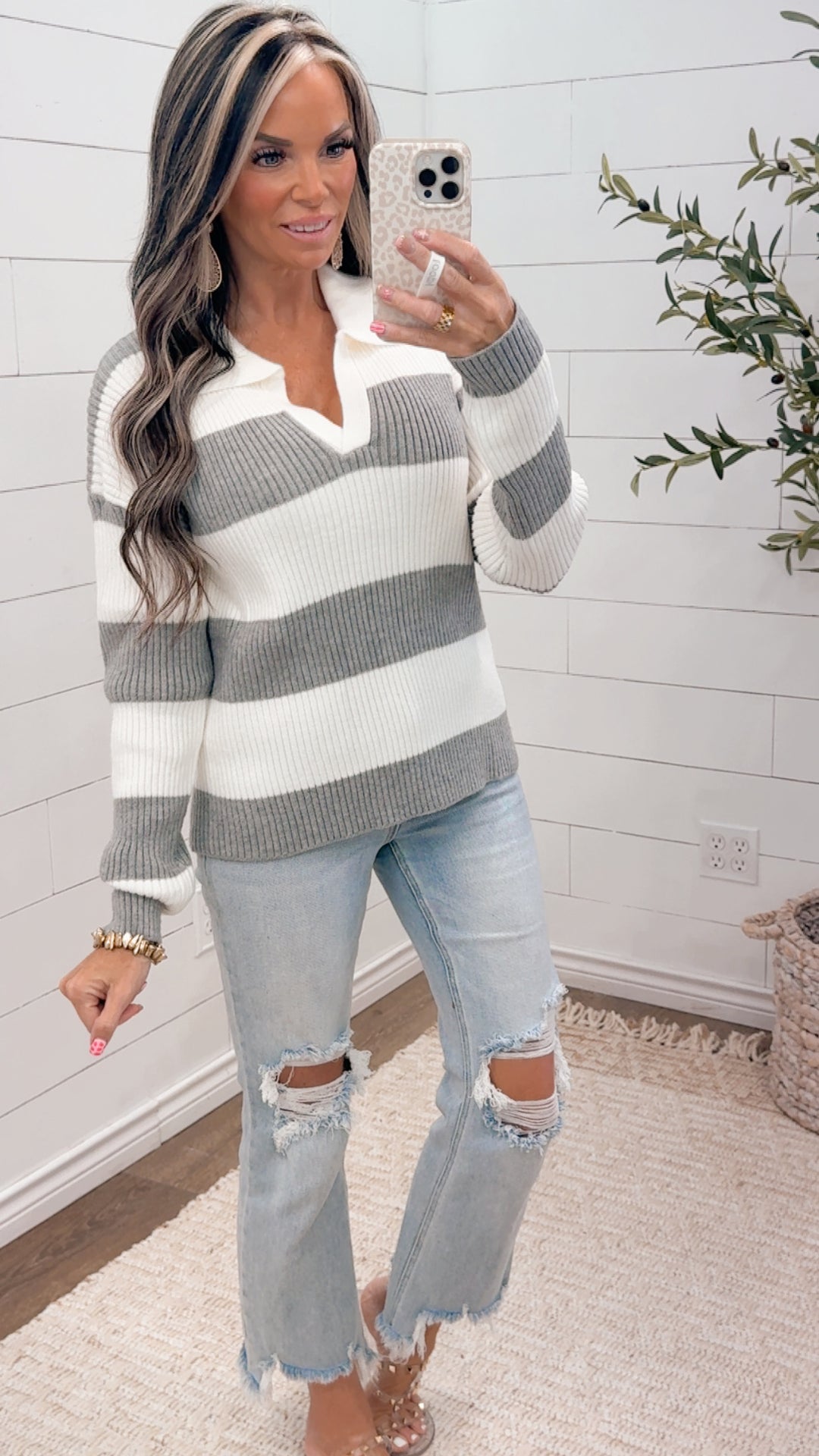 First Frost Collared Sweater