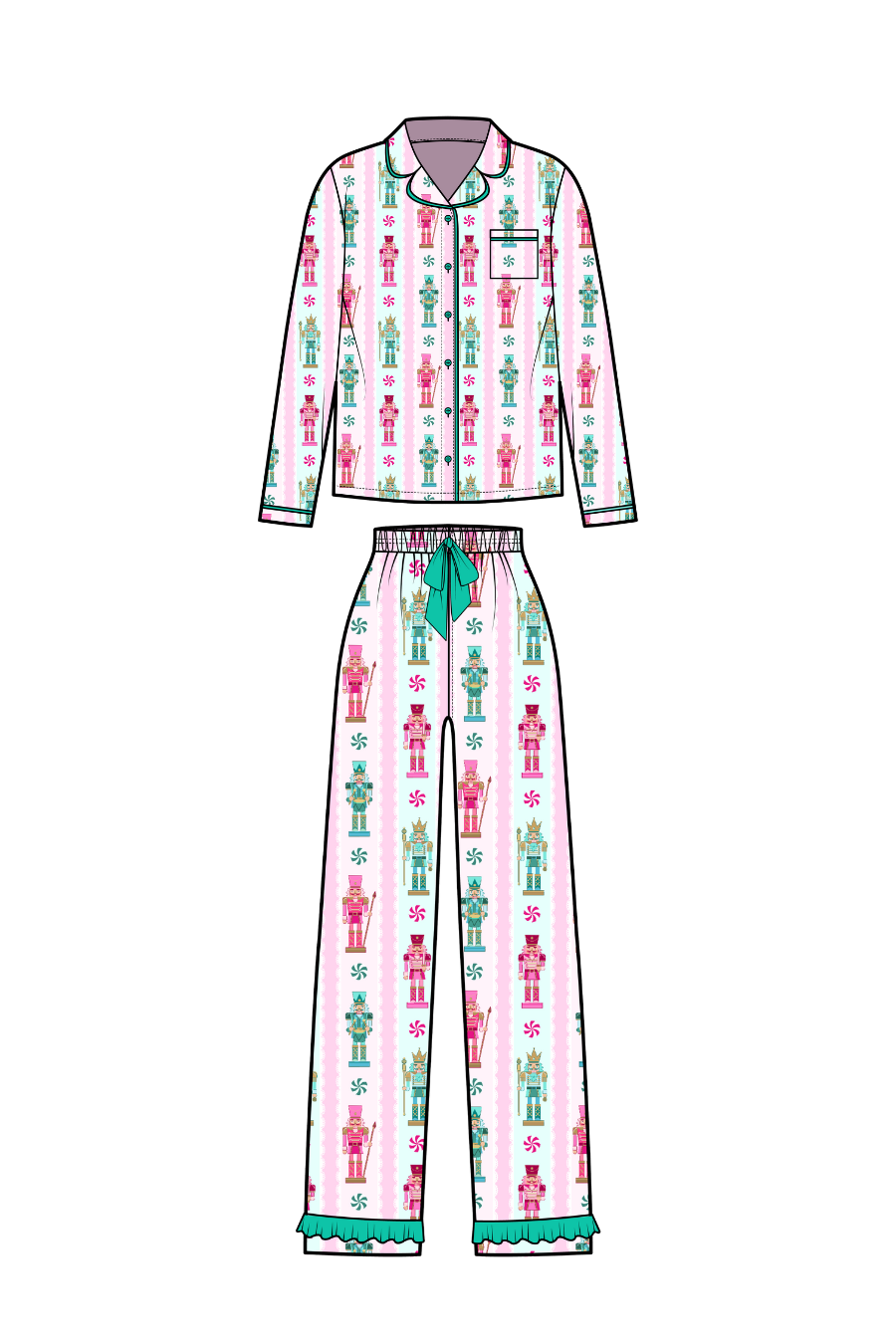 Nutcracker Magic Ruffle Pajama Set
