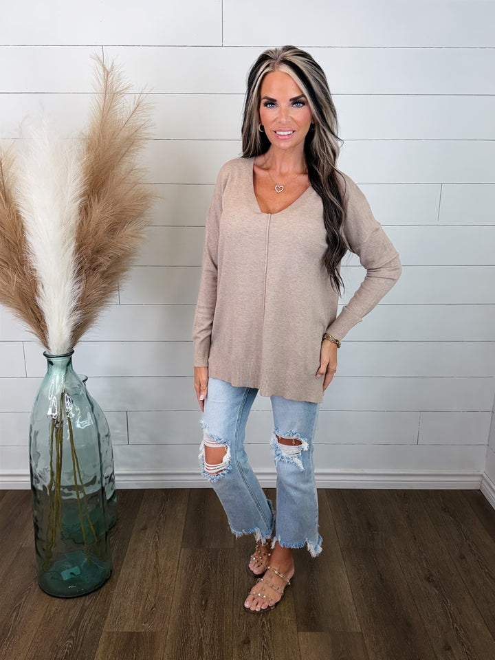 Worth The Wait V-Neck Sweater