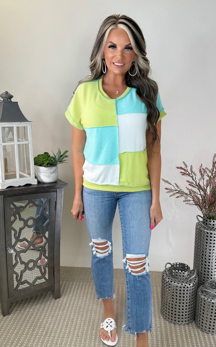 Allies Check Mate Ribbed Top