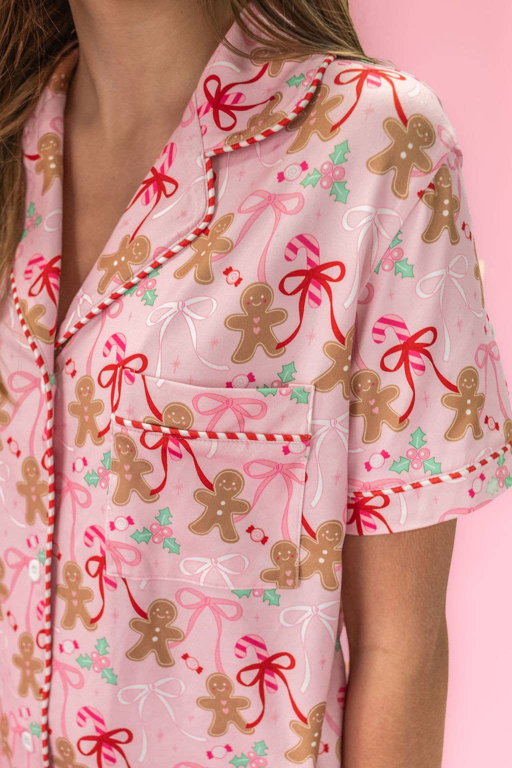 Gingerbread Bows - Christmas Sweets Pajama Set