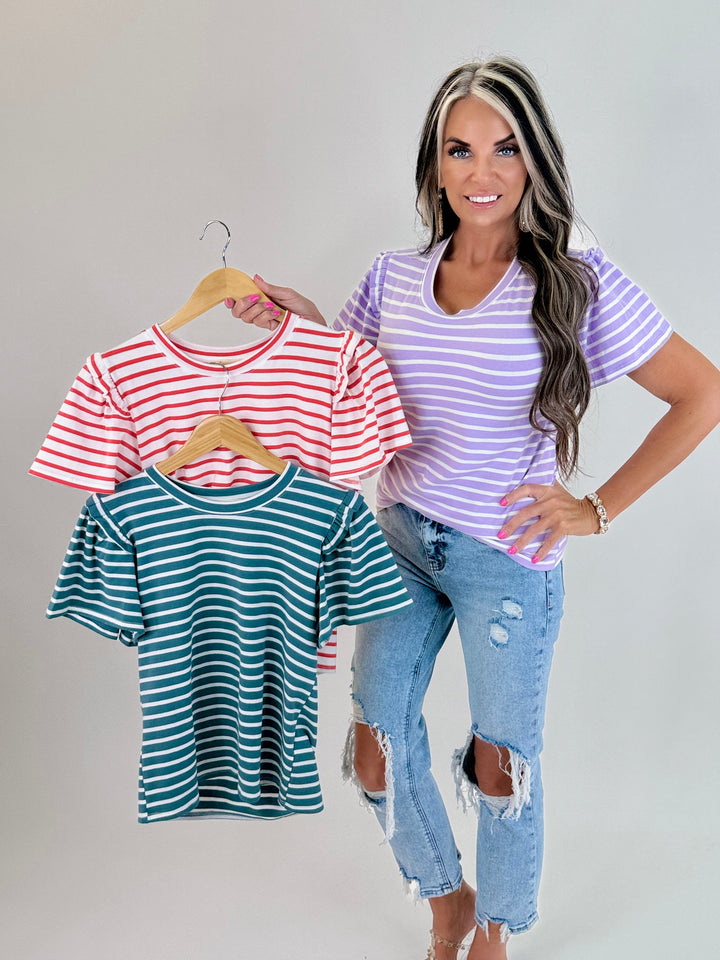 Everyday Stripe Flutter Top