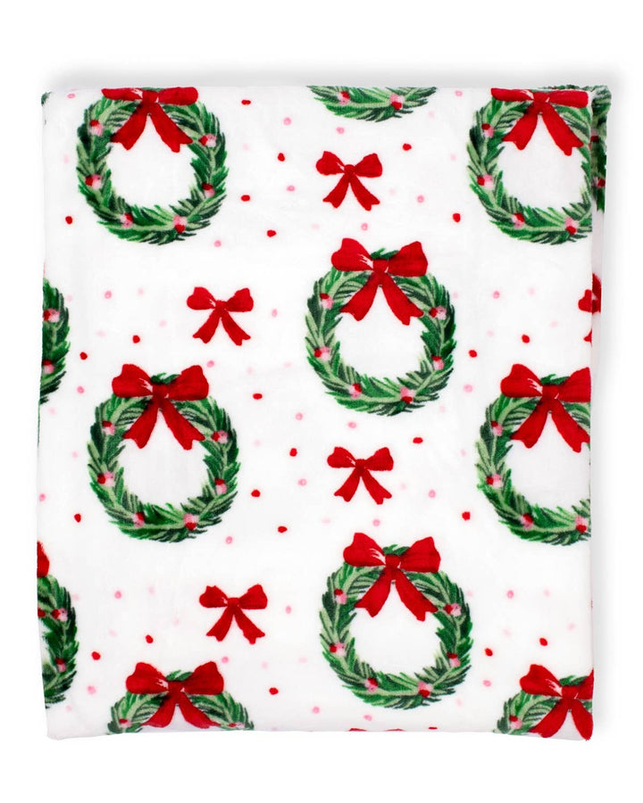 Clara Wreath Throw   Red/Green   50x60