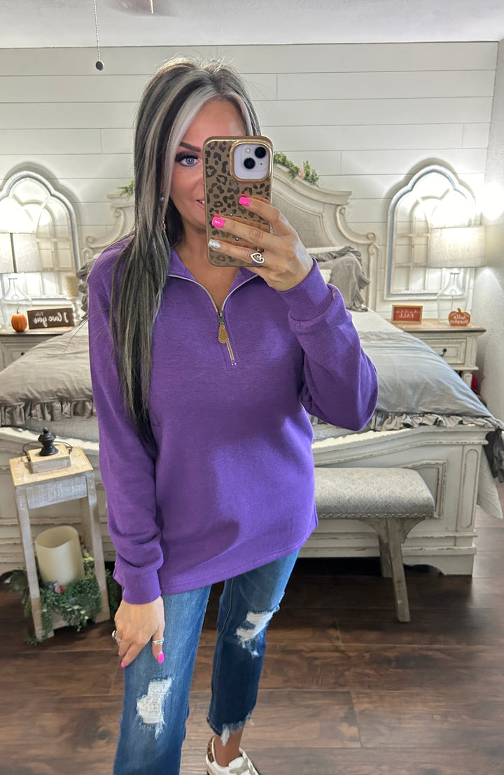 Miley Vintage Pullover -Purple