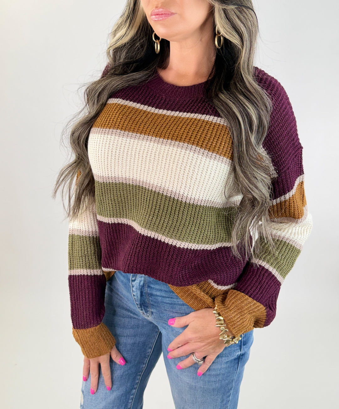 Autumn Stripe Knit Sweater