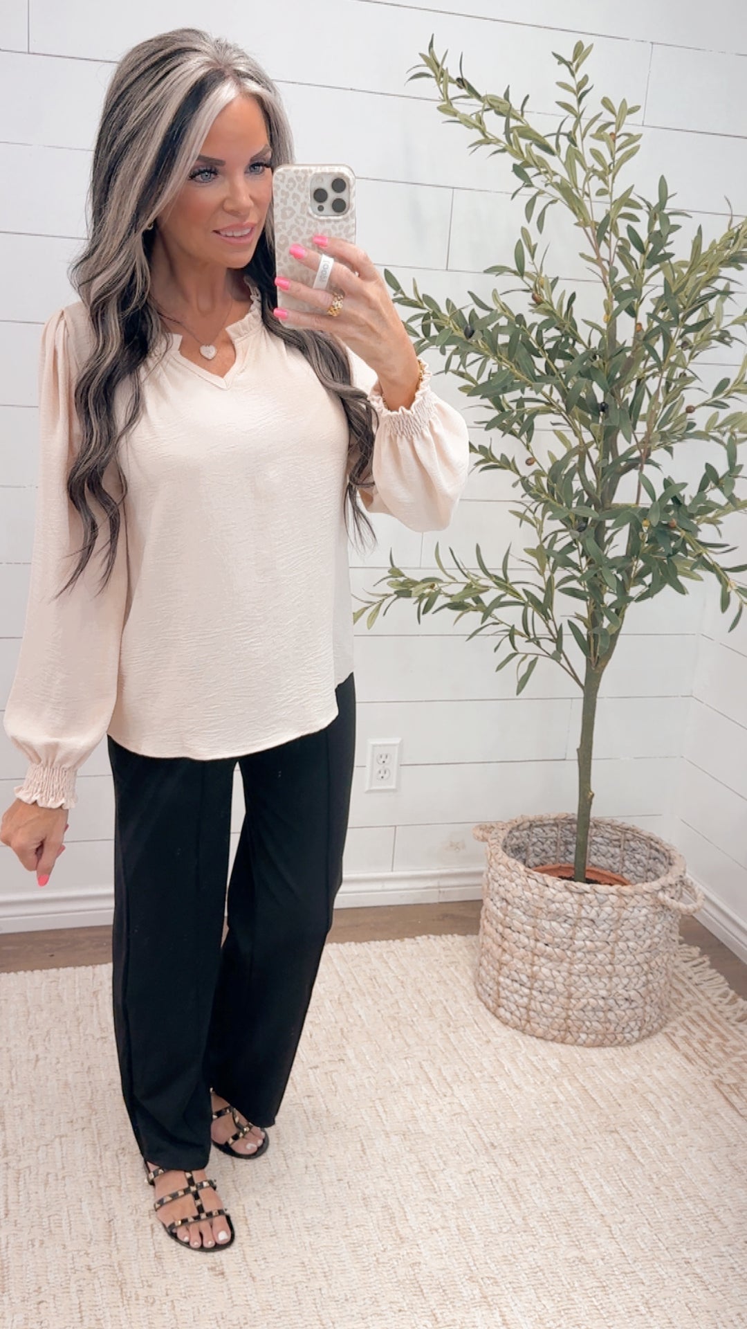 Softly Spoken Ruffle Neck Blouse