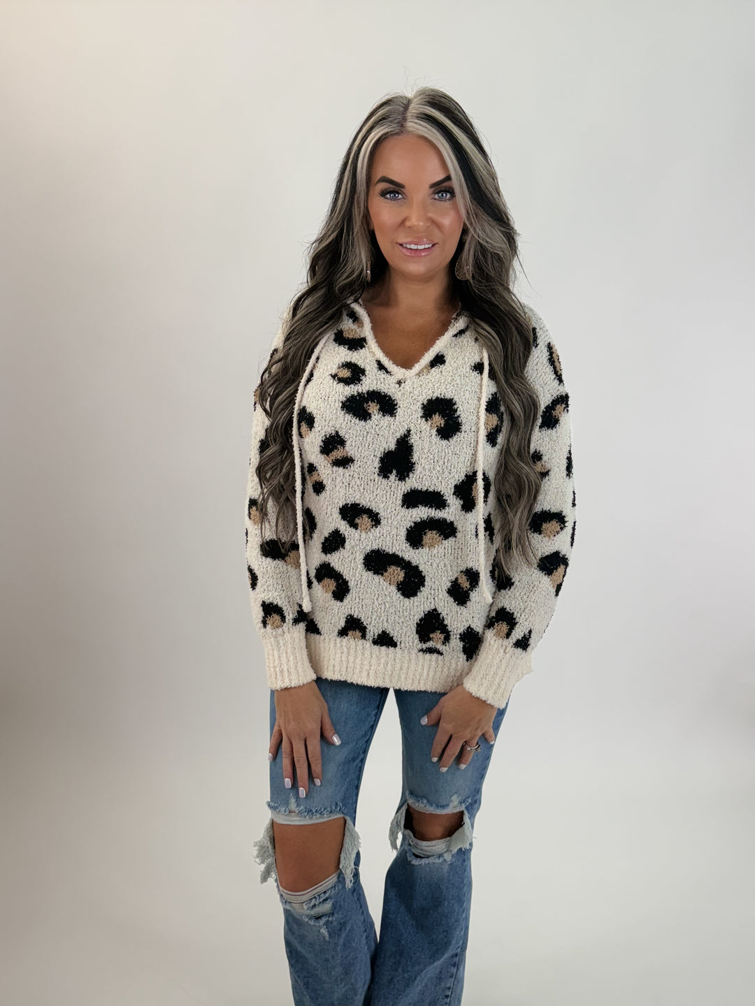 Fuzzy Leopard Hoodie