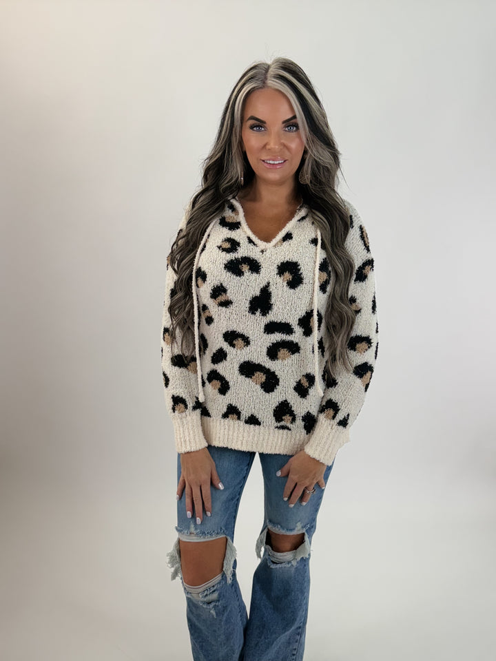 Fuzzy Leopard Hoodie