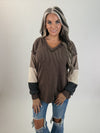 Mocha Dreams Color Block Top