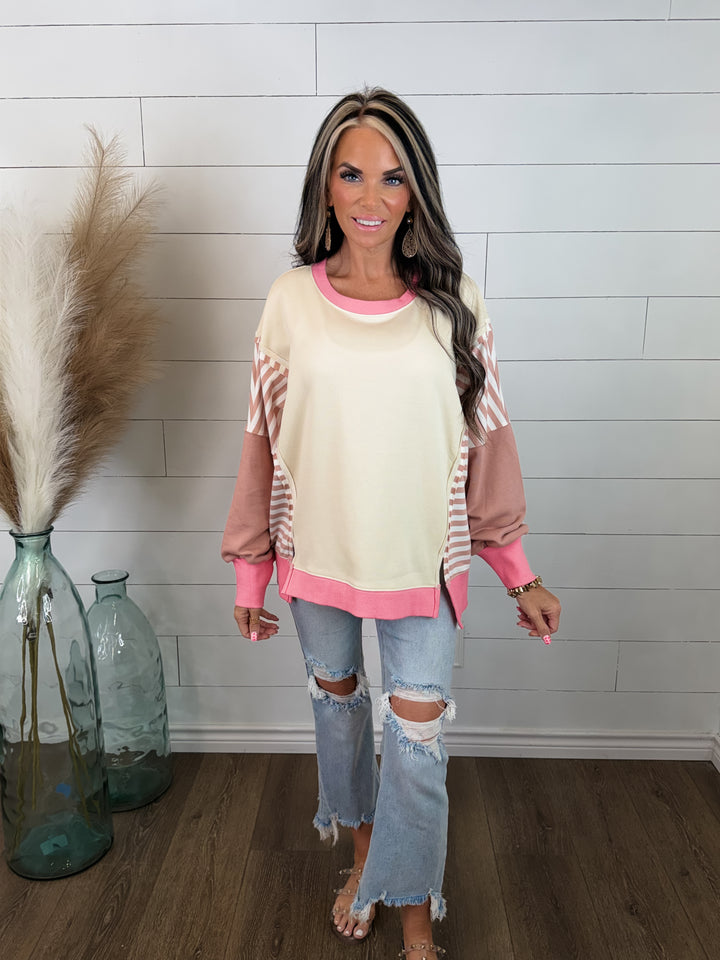 Sweet Side Colorblock Pullover