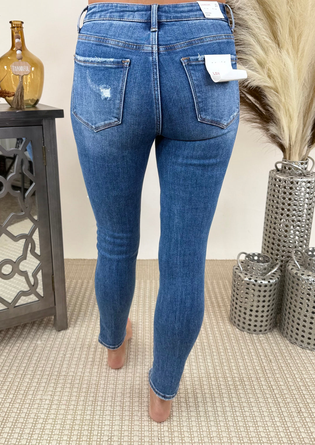 LOVERVET HIGH RISE CROP SKINNY JEANS