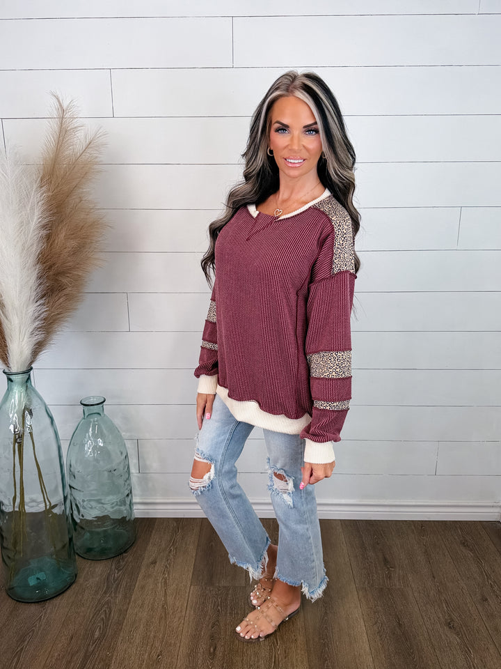 Wild Side Burgundy Top